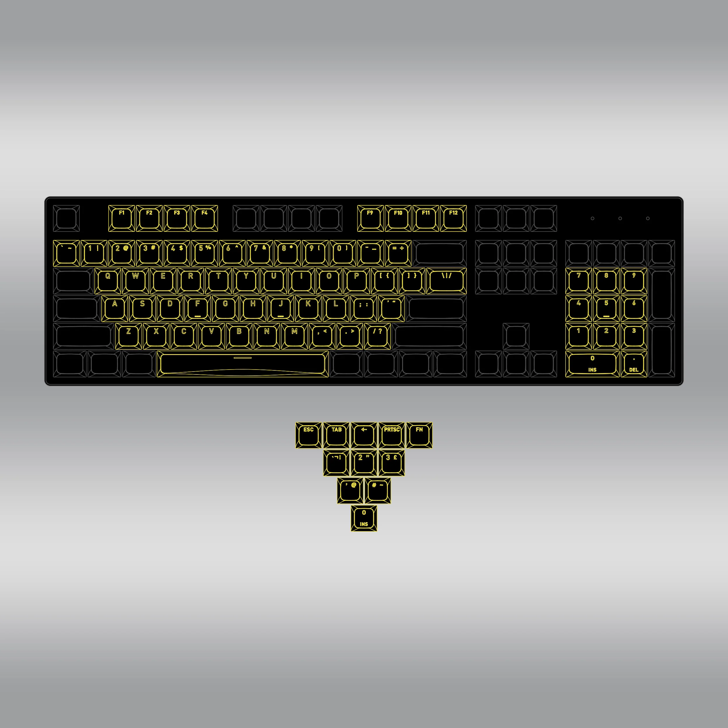 OMA profile PBT Double-shot keycaps set for US ANSI / ISO Layouts (part A) - Image 7