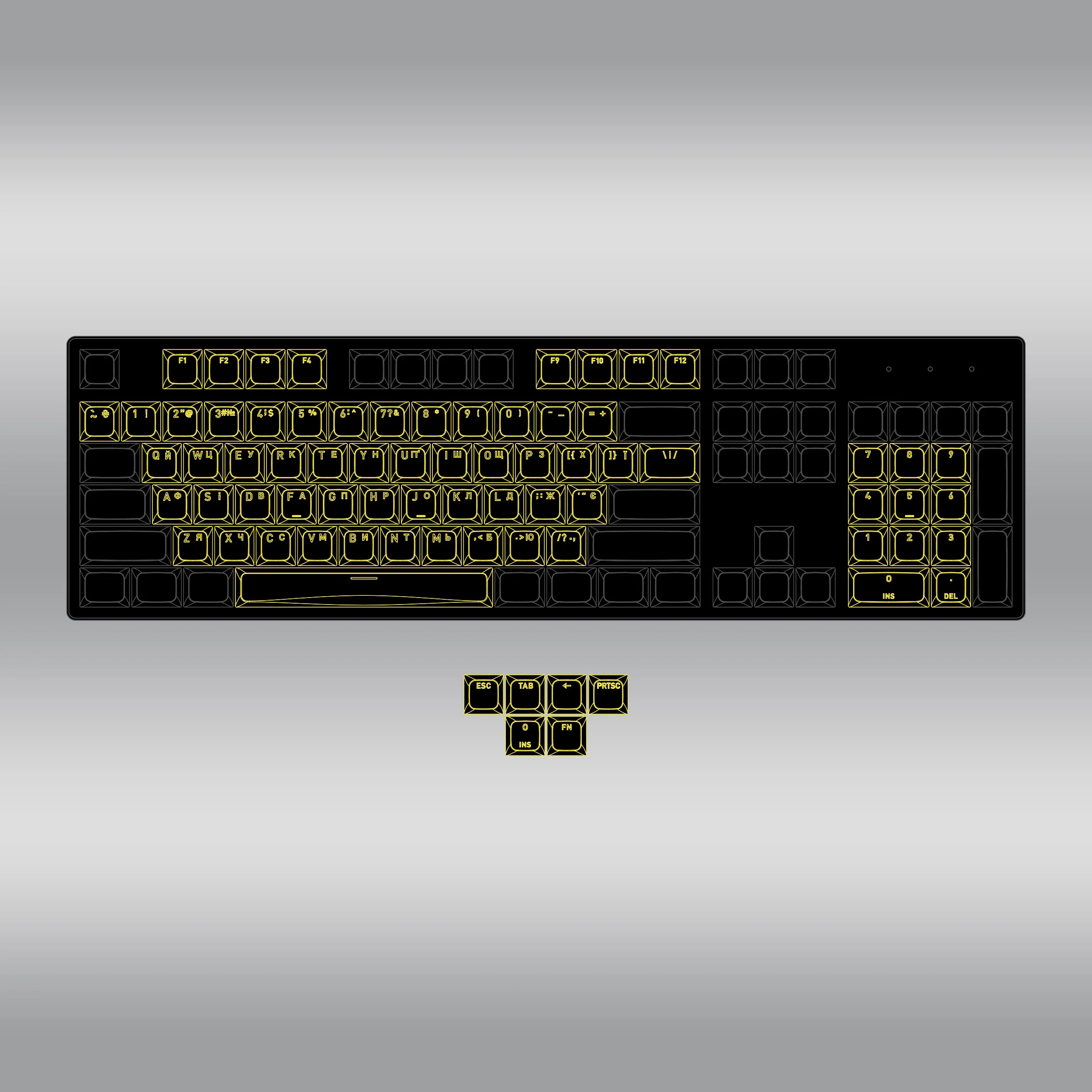 OMA profile PBT Double-shot keycaps set for UA-US ANSI / ISO Layouts (part A) - Image 7